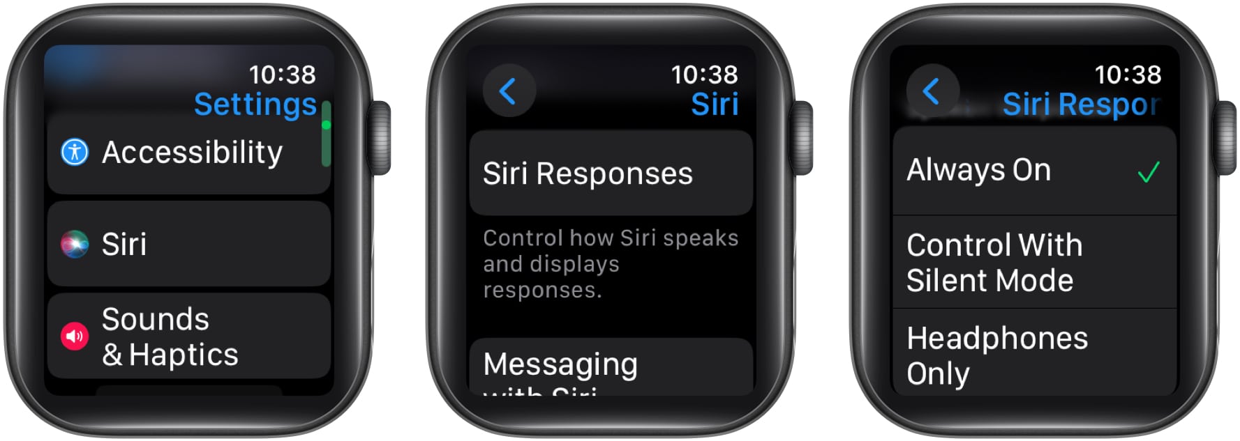 Configuring Siri Responses on an Apple Watch