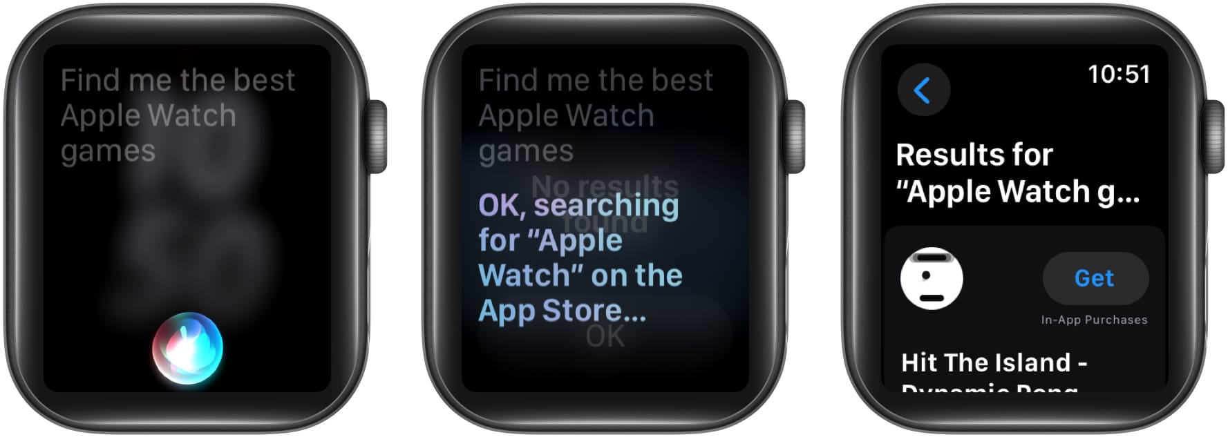 Find apps from App store using Siri on Apple Watch