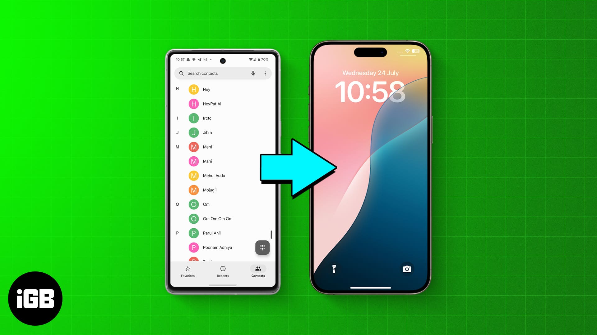 How to transfer contacts from Android to iPhone