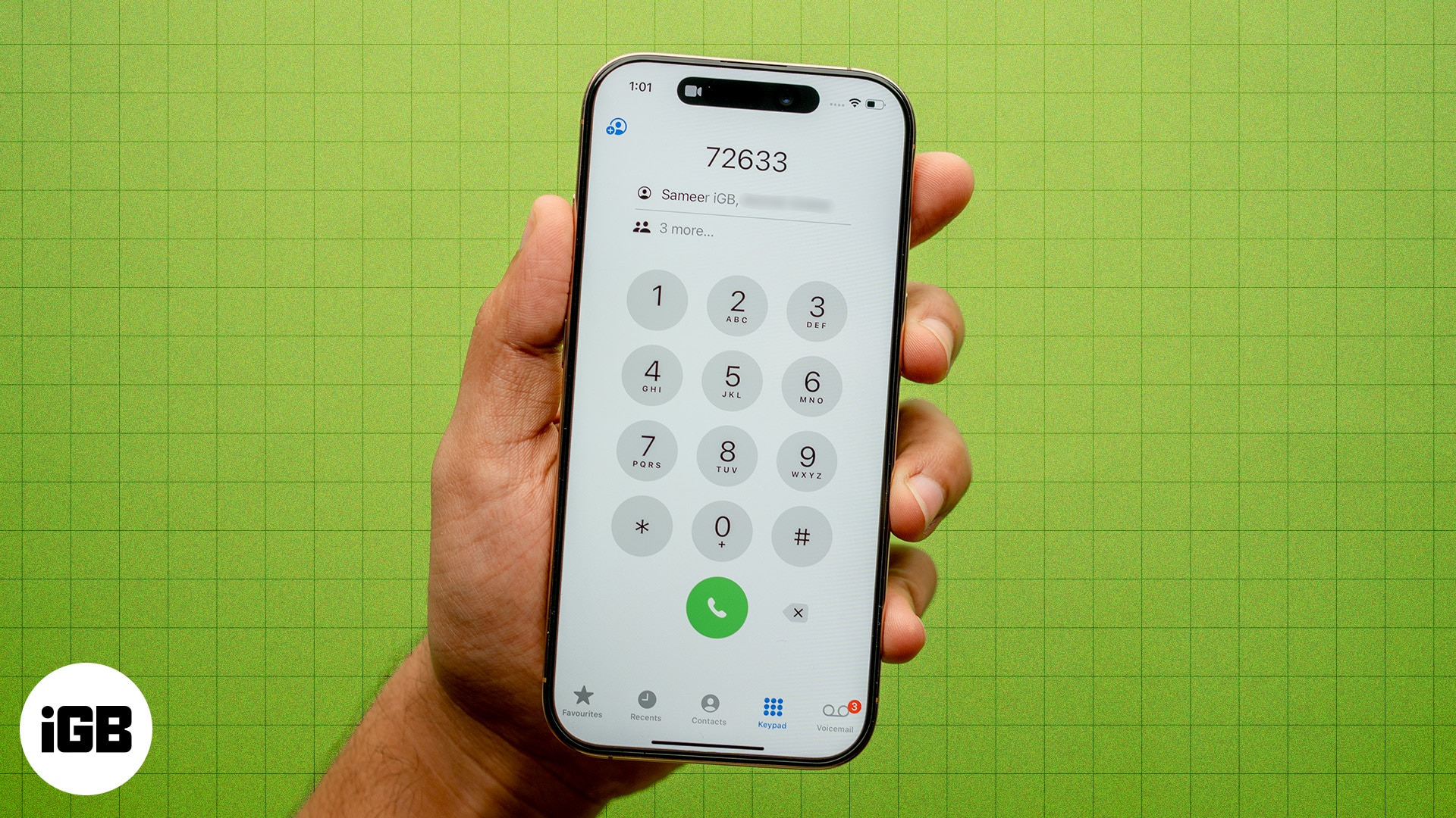 Using T9 Dialing on an iPhone running iOS 18