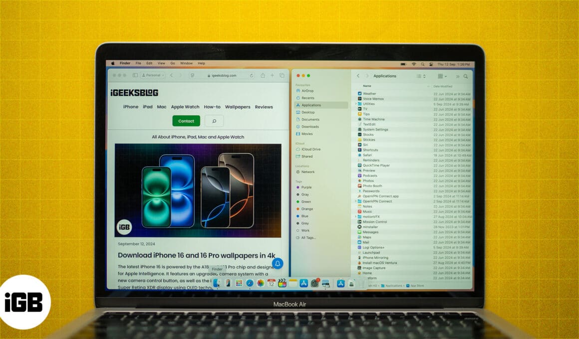 How to split screen on Mac