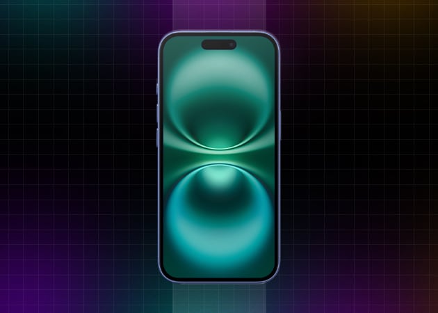 iPhone 16 and 16 Plus Teal Wallpaper in 4k