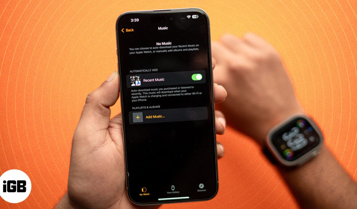 Menambah muzik pada Apple Watch menggunakan iPhone