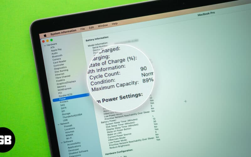 How to check MacBook battery cycle count and capacity