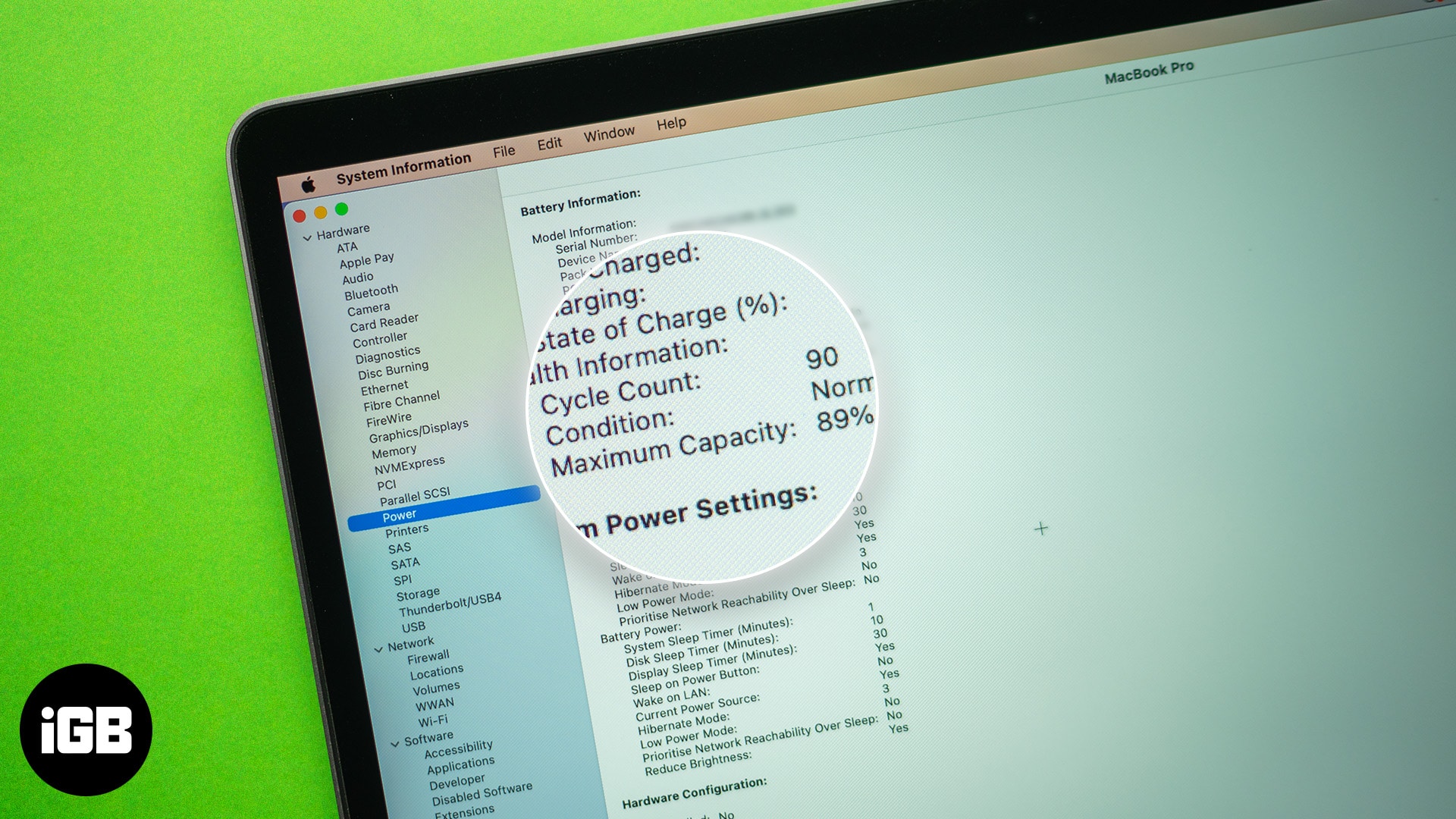 How to check MacBook battery cycle count and capacity