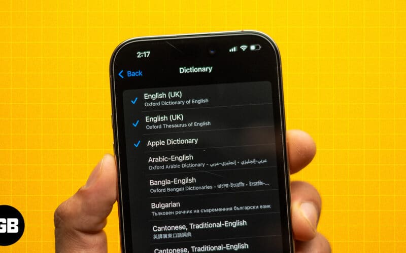 How to use Built in Dictionary on iPhone and iPad