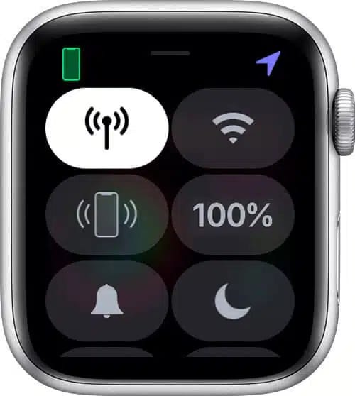 Location indicator symbol on Apple Watch