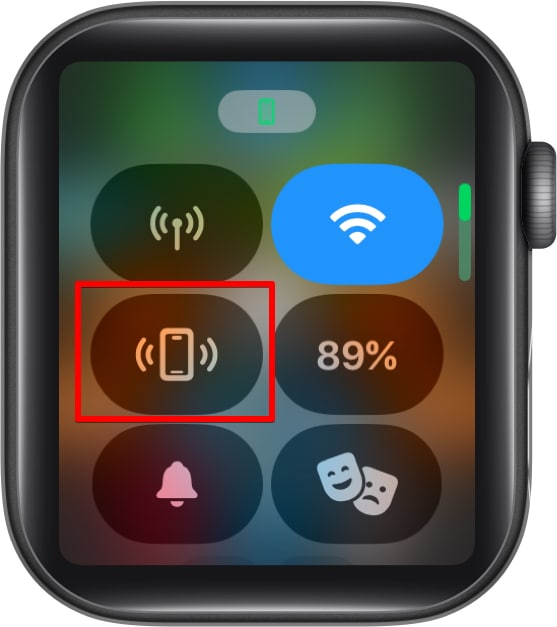 Ping iPhone icon on Apple Watch