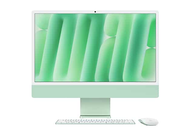 iMac M4 grønn bakgrunnsbilde