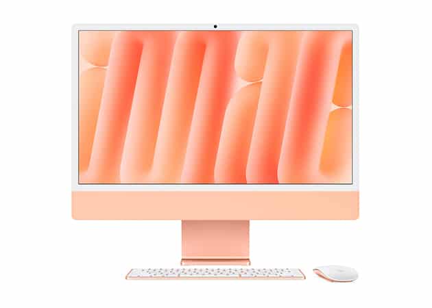 iMac M4 orange tapet