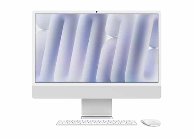 iMac M4 sølv tapet