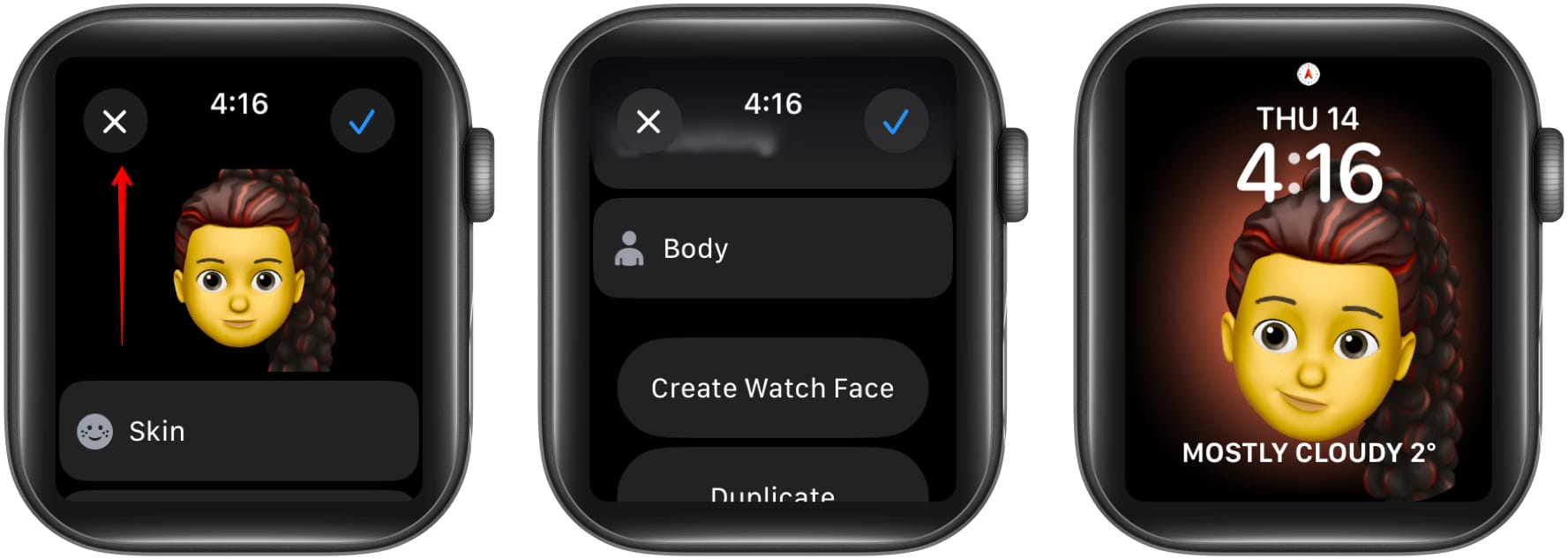 Ställa in en Memoji som urtavla på en Apple Watch