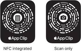 App Clip NFC tag a QR kód