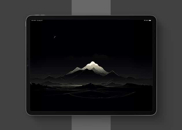 Dark mode iPad wallpaper