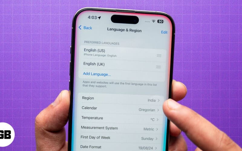 Dəstəklənən bölgələrdən kənarda iPhone-da Apple Intelligence əldə etmək üçün regionun dəyişdirilməsi