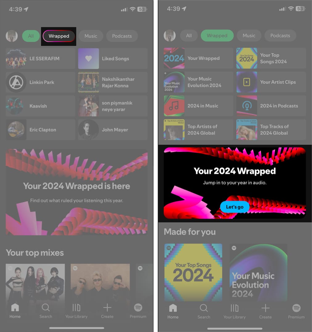 Spotify Wrapped 2024 poster in Spotify