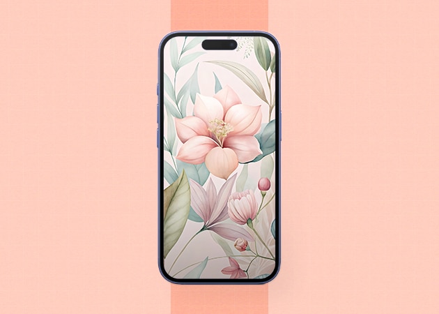 Pastel floral wallpaper