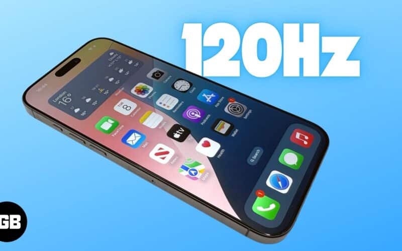 ProMotion 120Hz display on an iPhone 16 Pro Max