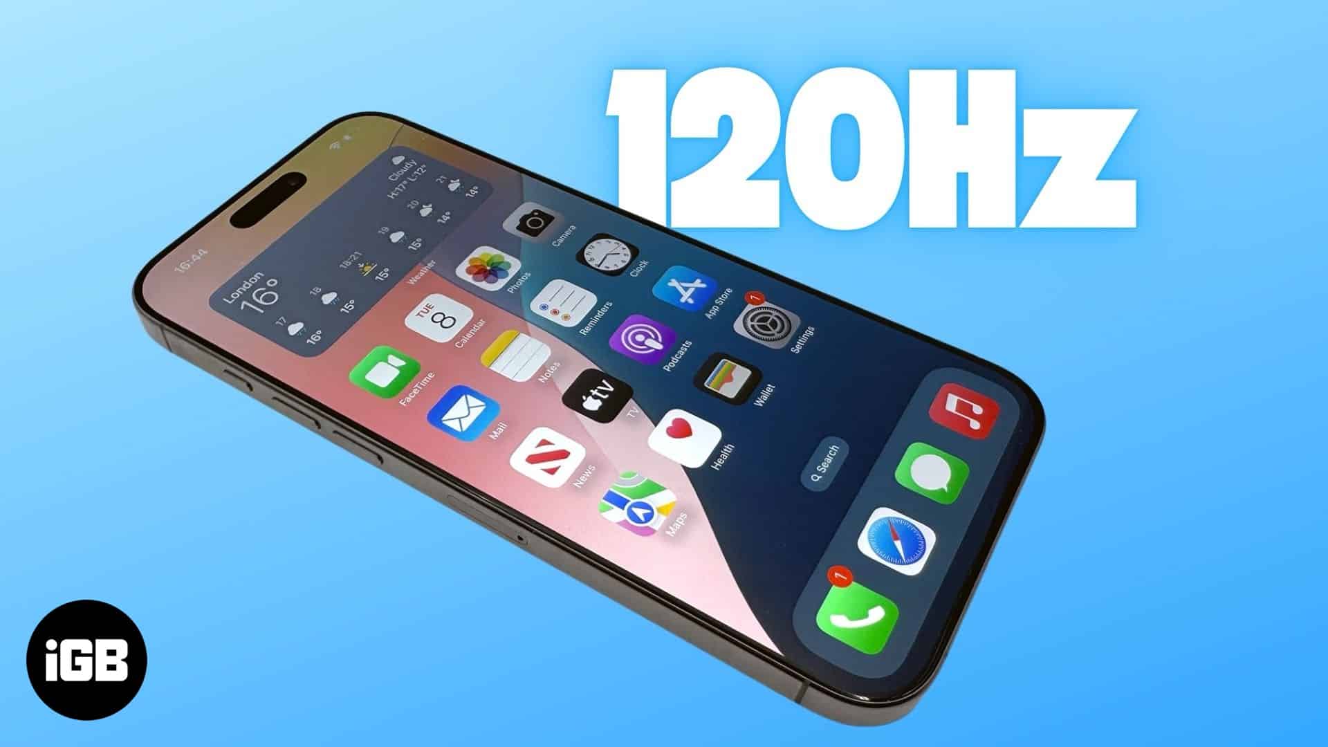 Промоция 120Hz дисплей на iPhone 16 Pro Max