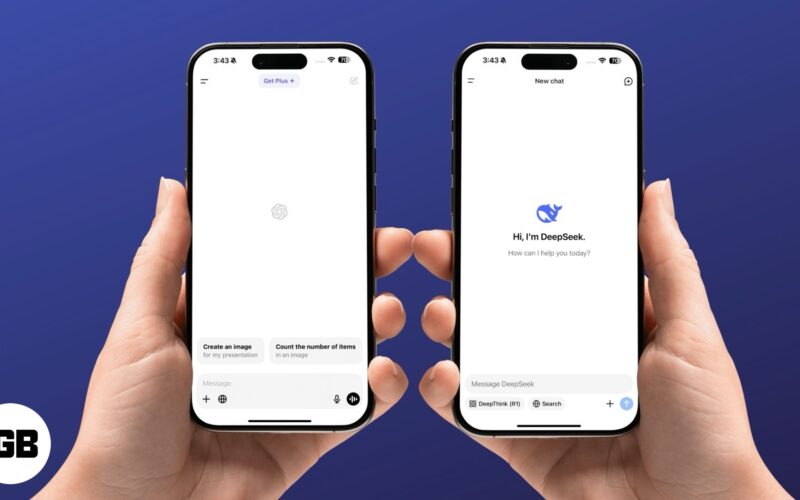 DeepSeek AI Assistant vs ChatGPT iPhone apps