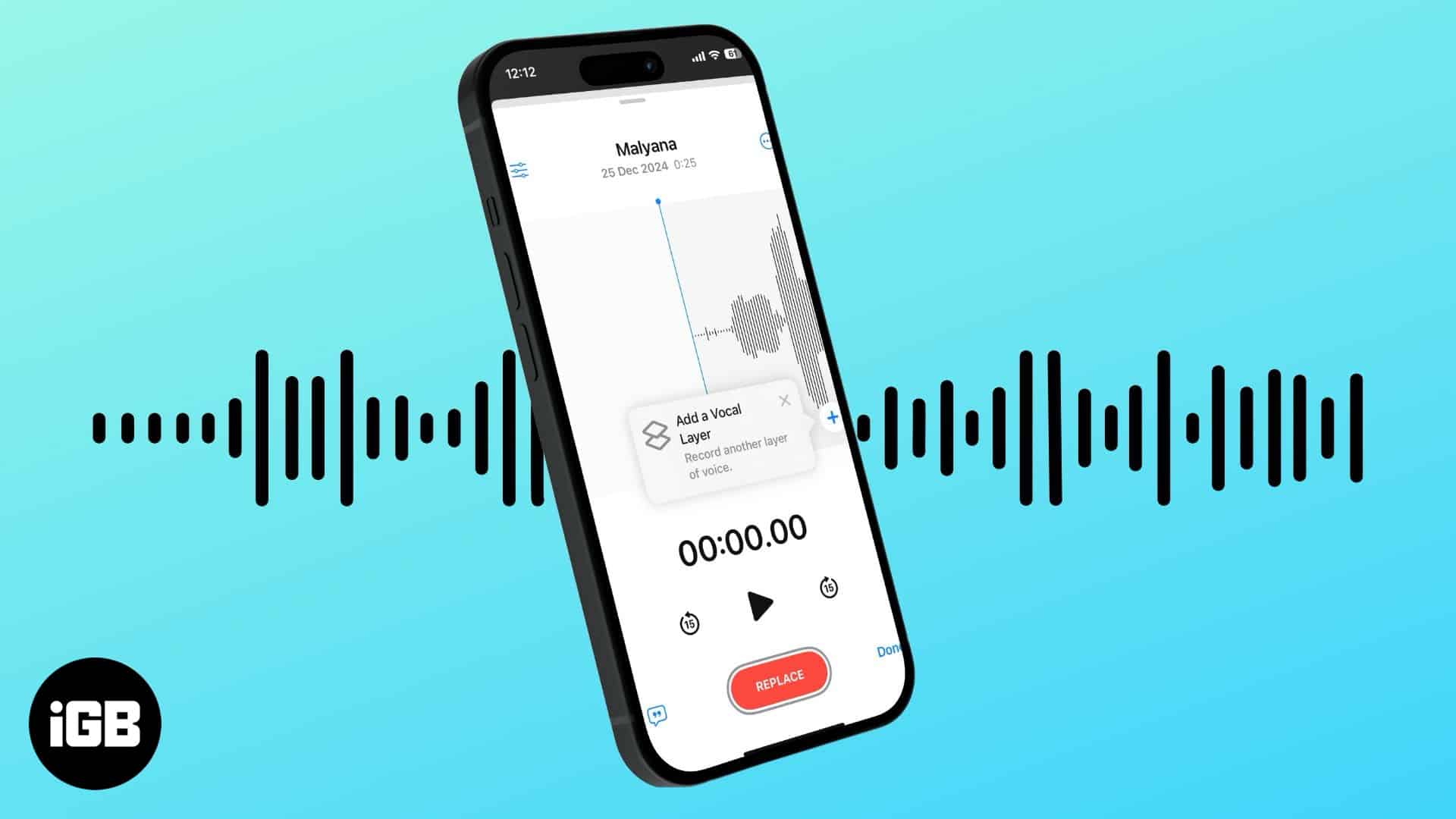 iPhone-da Layered Voice Memos yazın