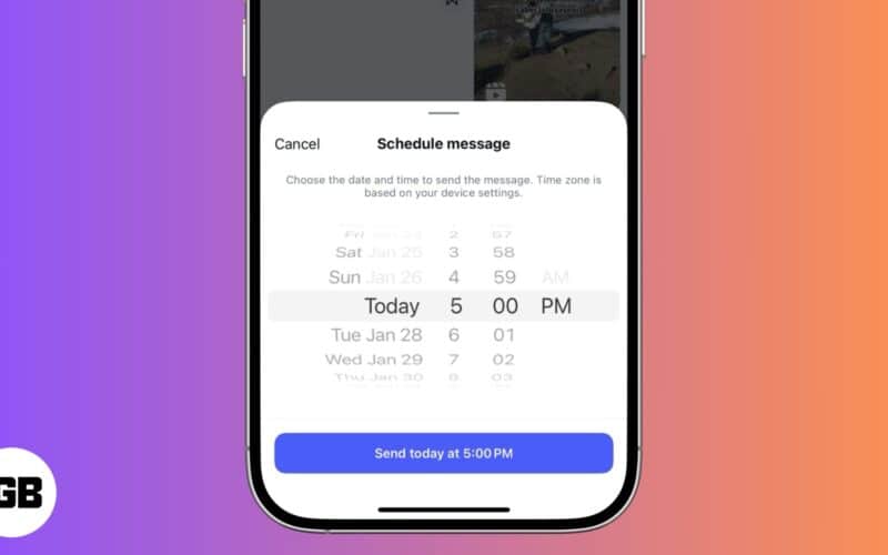 Schedule a DM on Instagram on iPhone