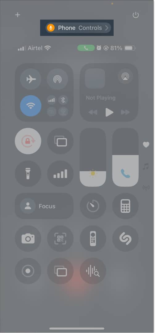 Kontrollera vilken app som använder iPhones mikrofon från iOS Control Center.