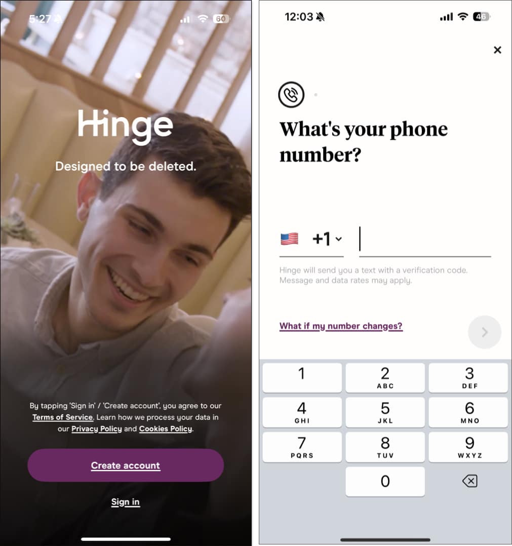 Hinge Dating App för iPhones