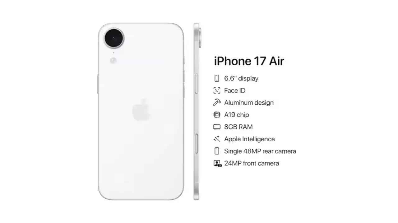 iPhone 17 Air specifications