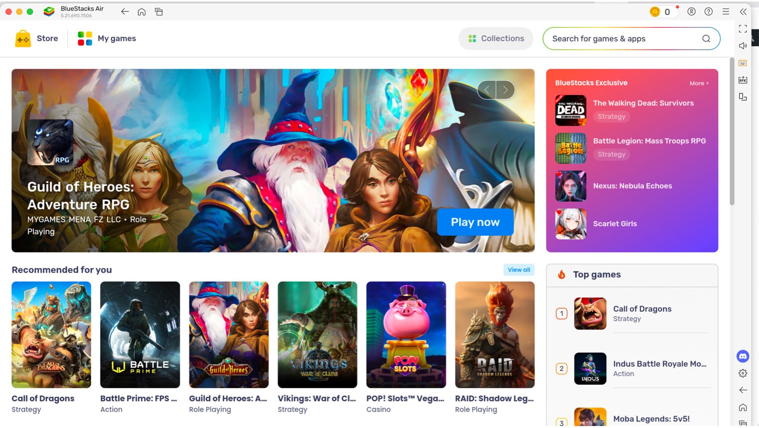 BlueStacks most popular Android emulator