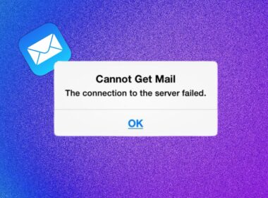 Cannot Get Mail: The Connection to the Server Failed error on an iPhone.