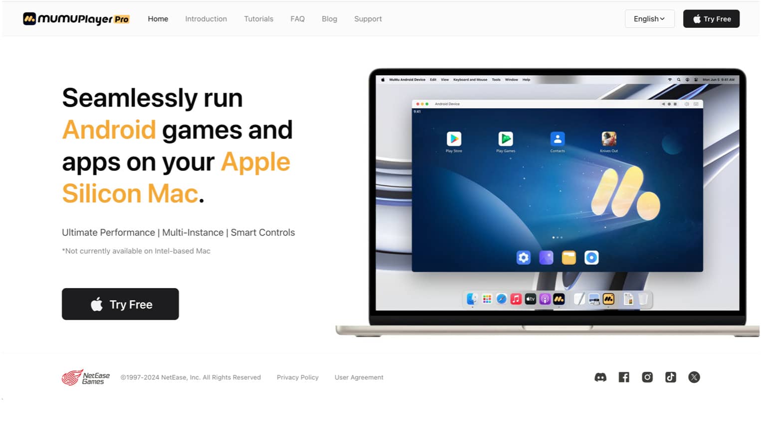 MuMuPlayer Pro Android emulator designed for Apple Silicon Macs