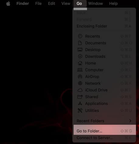 Open Finder click Go and select Go to Folder