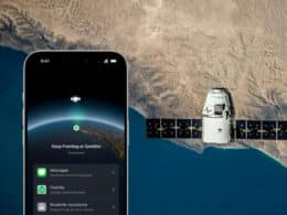 Starlink satellite connectivity on an iPhone