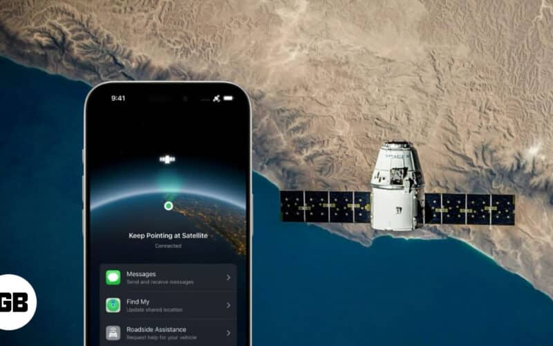 Starlink satellite connectivity on an iPhone