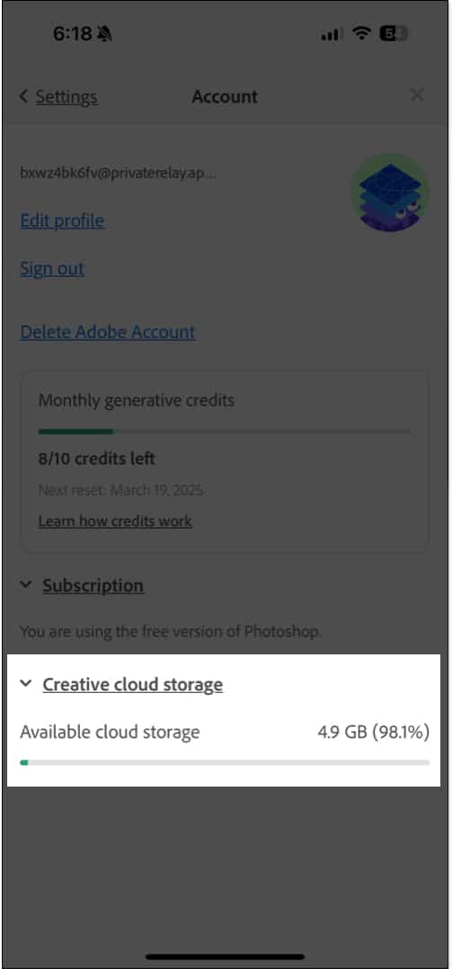 Adobe Creative Cloud integration in the iOS Photoshop app