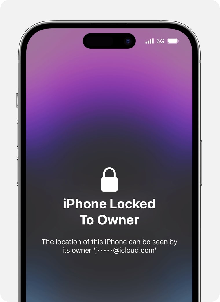 iPhone Locked To Owner message on an Activation Lock enabled iPhone