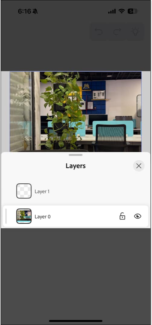 Layers support in the iOS Photoshop app