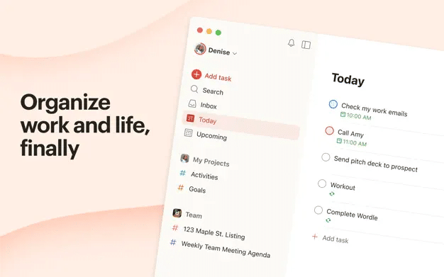 todoist Mac widget