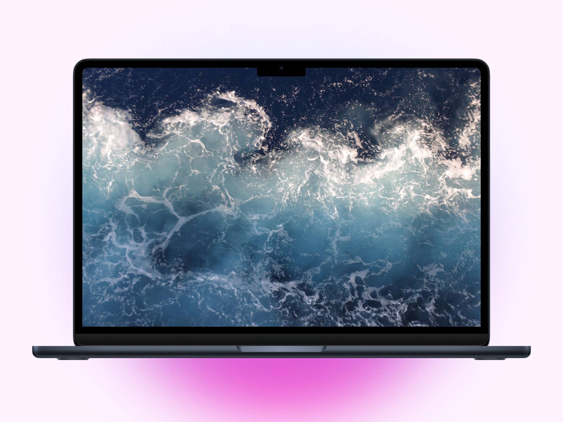 Aesthetic waves MacBook wallpaper