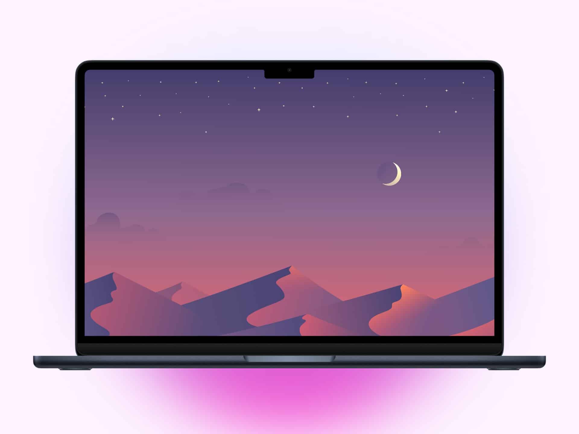 Crescent moon MacBook Wallpaper