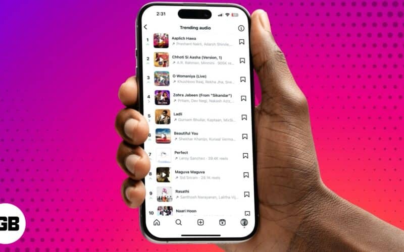 Cari Audio Trend di Instagram di iPhone