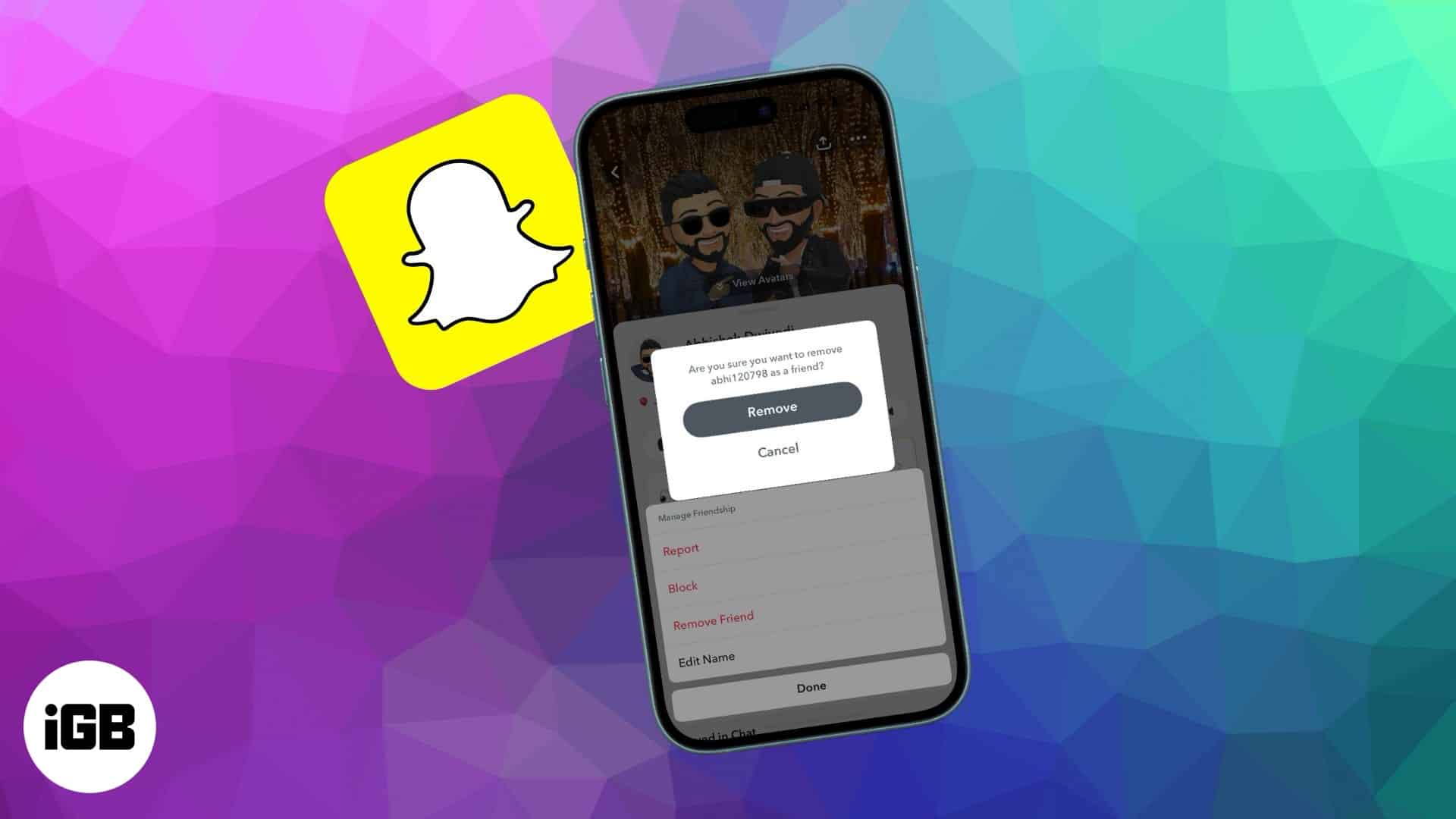 Jak se někoho nepřátele na Snapchatu