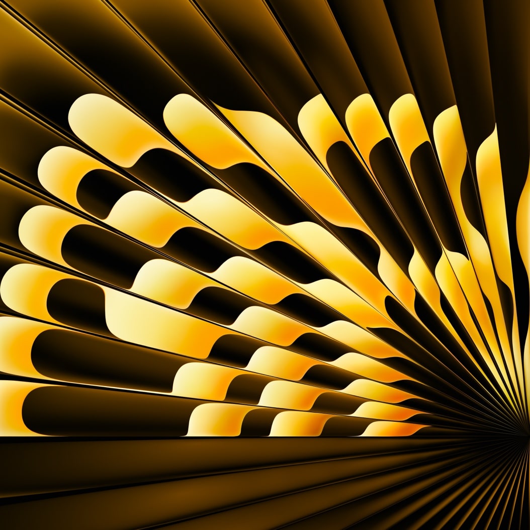 Radial Yellow M4 MacBook Air wallpaper