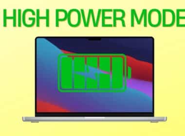 Use High Power Mode on MacBook Pro.